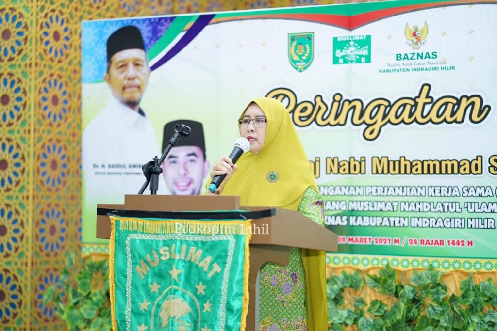 PC Muslimat NU Inhil Gelar Isra Miraj di Masjid YAMP