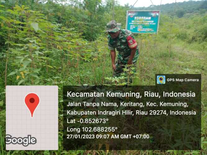 Babinsa Koramil 09/Kemuning Giat Jaga Ketahanan Pangan