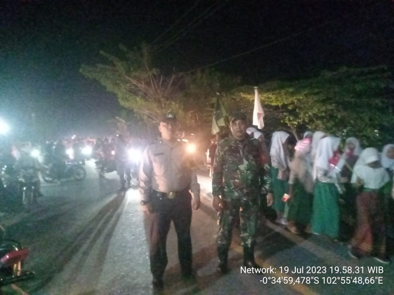 Babinsa Koramil 03/Tpl Amankan Kegiatan Peringatan Tahun Baru Islam 1445 H