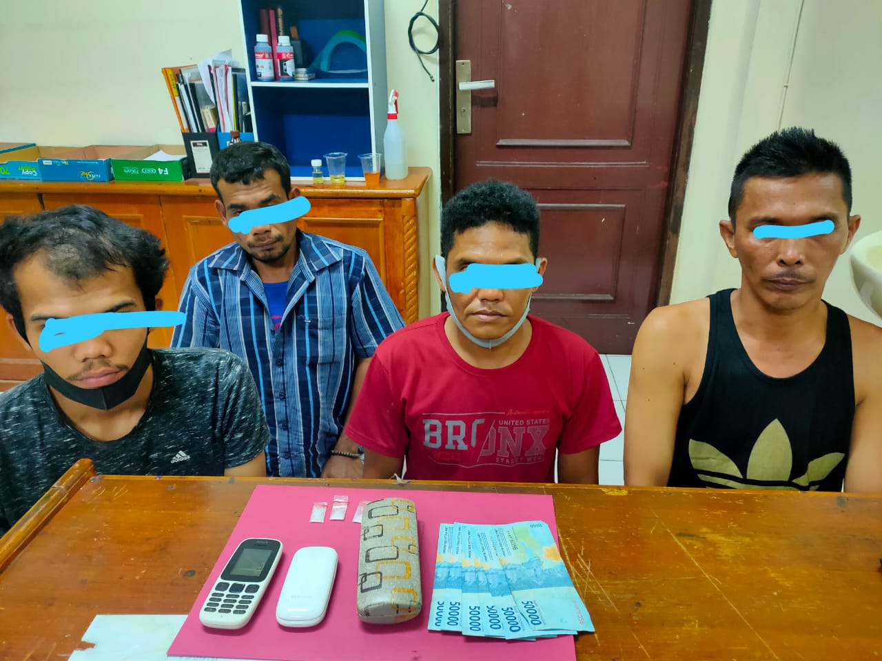 4 Orang Terduga Pelaku Penguna Narkotika Diringkus   Satres Narkoba Polres Siak