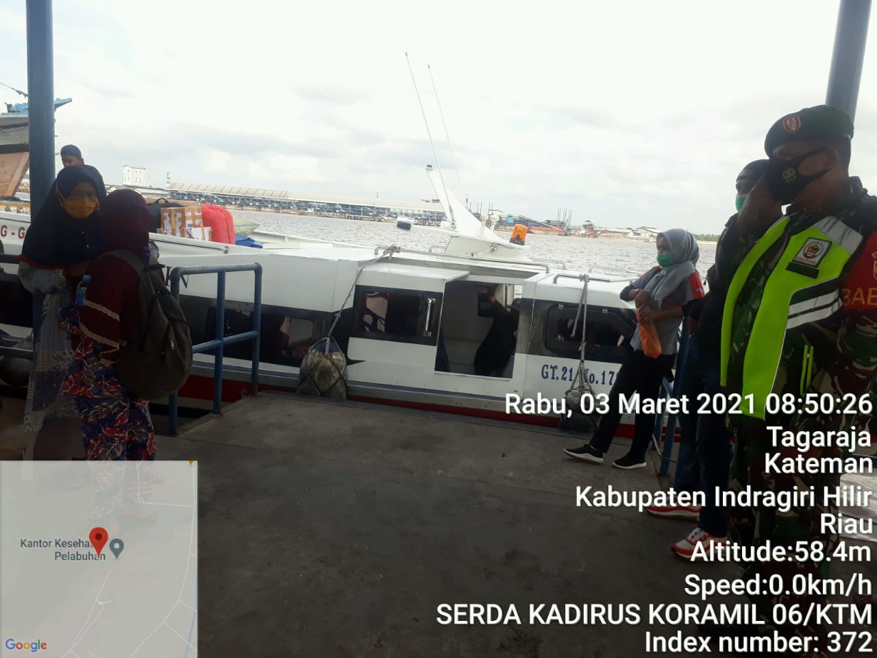 Babinsa Serda Kadirus Stanby Gakplin di Pelabuhan Syahbandar