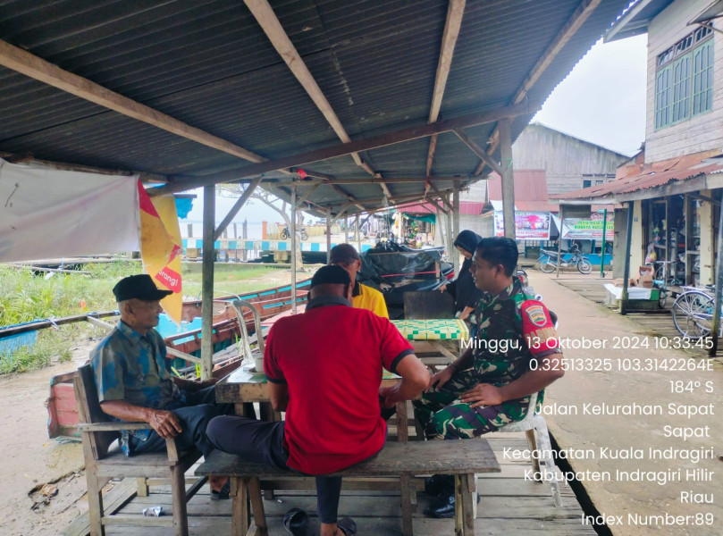 Babinsa Koramil 04/Kuindra Himbau Masyarakat Jelang Pilkada Untuk Jaga Situasi Kamtibmas