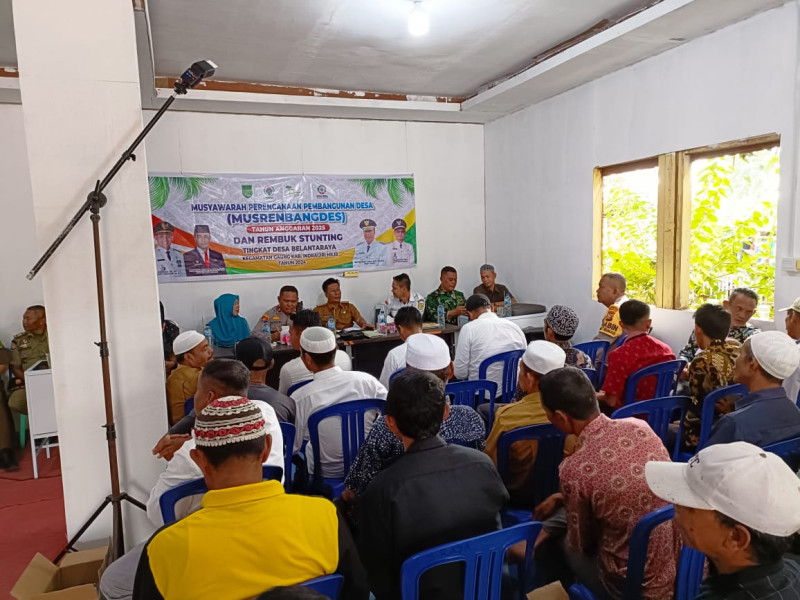Babinsa Koramil 05/Gas Hadir Musrembang dan Rembuk Stunting 2025