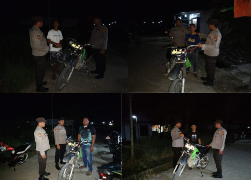 Jaga Kamtibmas Personil Polsek Gaung Rutin Laksanakan Giat KRYD di Kecamatan Gaung