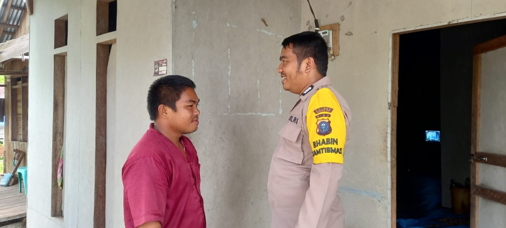 Himbauan Kamtibmas, Bhabinkamtibmas Desa Gembira Brigadir Sebi Kurniawan Sambangi Warga Binaan