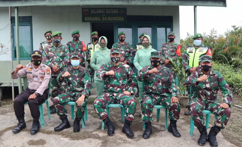 Brigjen TNI Gamal Haryo Putro Bersama Dandim 0314/Inhil Kunjungi Koramil 04/Kuindra