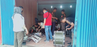 Personil Korsik Satpol PP Indragiri Hilir Lakukan Perawatan Alat