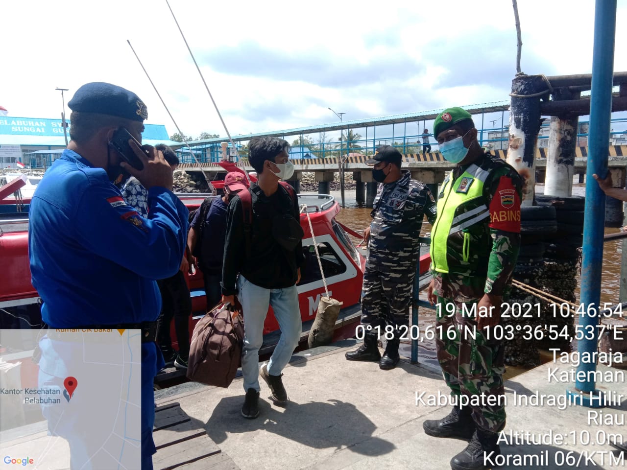 Babinsa Kopda Al Alim Rutin Laksanakan Gakplin di Pelabuhan Sungai Guntung