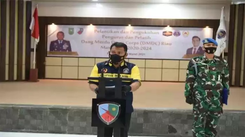 Lantik Kepengurusan Baru, Danlanud Rsn Berharap DMDC Bangkit Kembali dan Harumkan Nama Riau