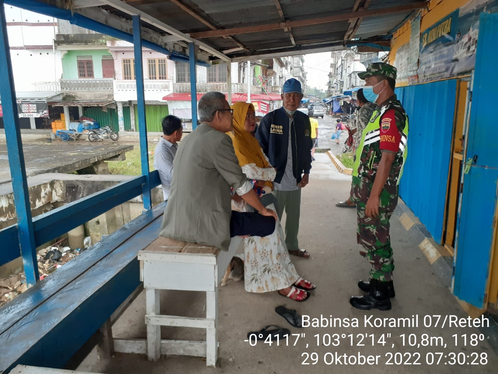 Pengawasan Terhadap Penumpang Terus Diterapkan Babinsa Koramil 07/Reteh