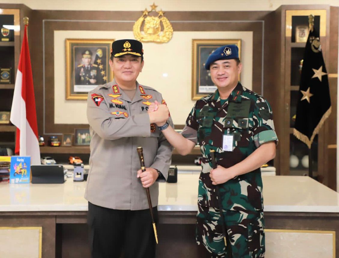 Terima Kunjungan Danlanud RSN Pekanbaru, Kapolda Riau Irjen Iqbal : Yakin, Sinergitas TNI Polri Semakin Solid