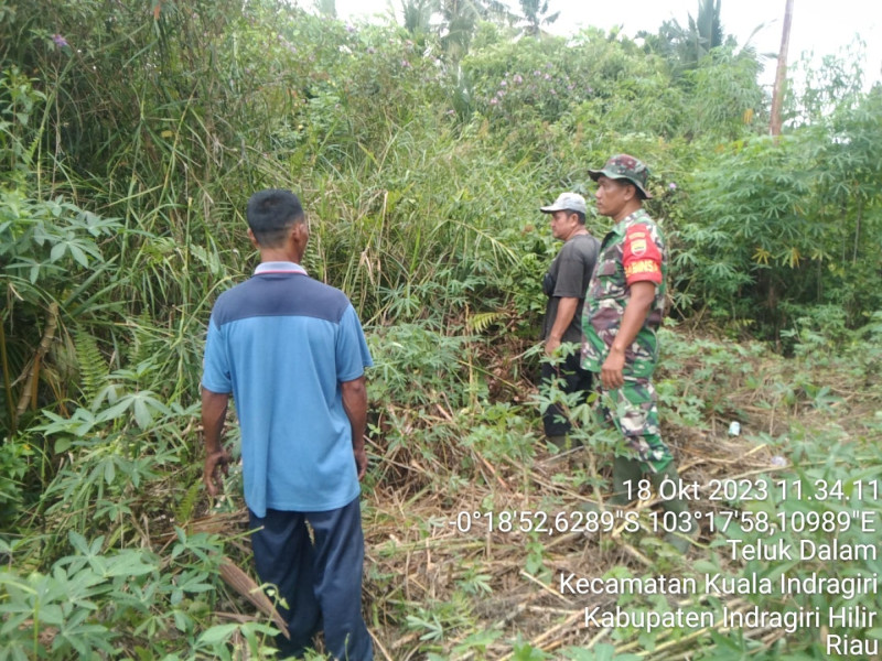 Babinsa Koramil 04/Kuindra Tidak Membenarkan Kepada Warga Untuk Membuka Lahan Dengan Cara Dibakar