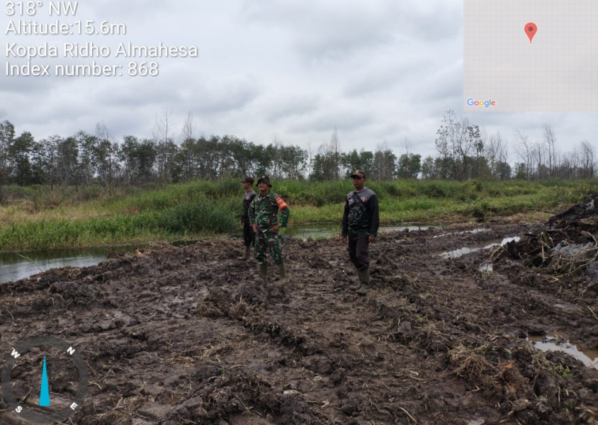 Bhabinsa 05/Gas Berupaya Untuk Mengantisipasi Kebakaran Lahan dan Hutan di Binaan