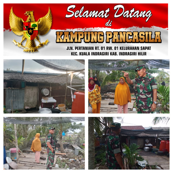 Danramil 04/Kdr Kapten Czi John Kenedi Meninjau Lokasi Rencana pembuatan KM/WC dan Tempat Wudhu Dirumah Tahfiz AlQur'an Di Kelurahan Sapat