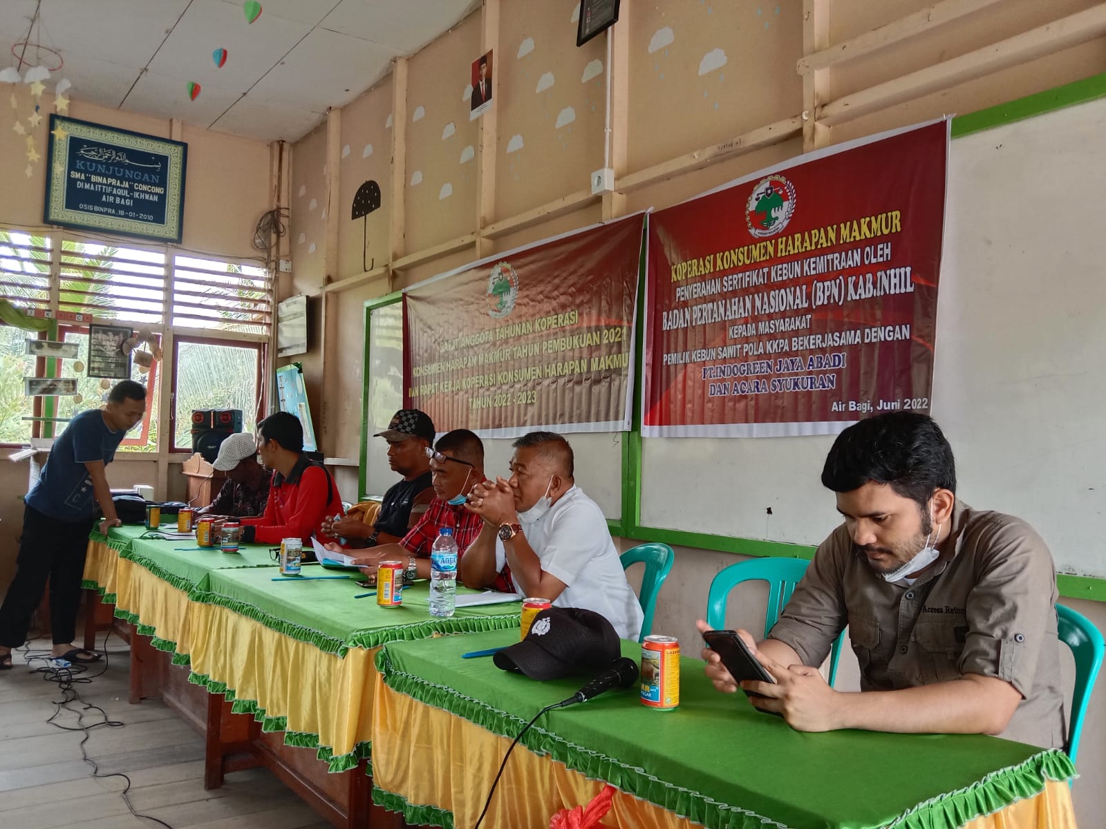 Diskop UKM Inhil Monitoring RAT Koperasi Harapan Makmur Desa Concong Tengah