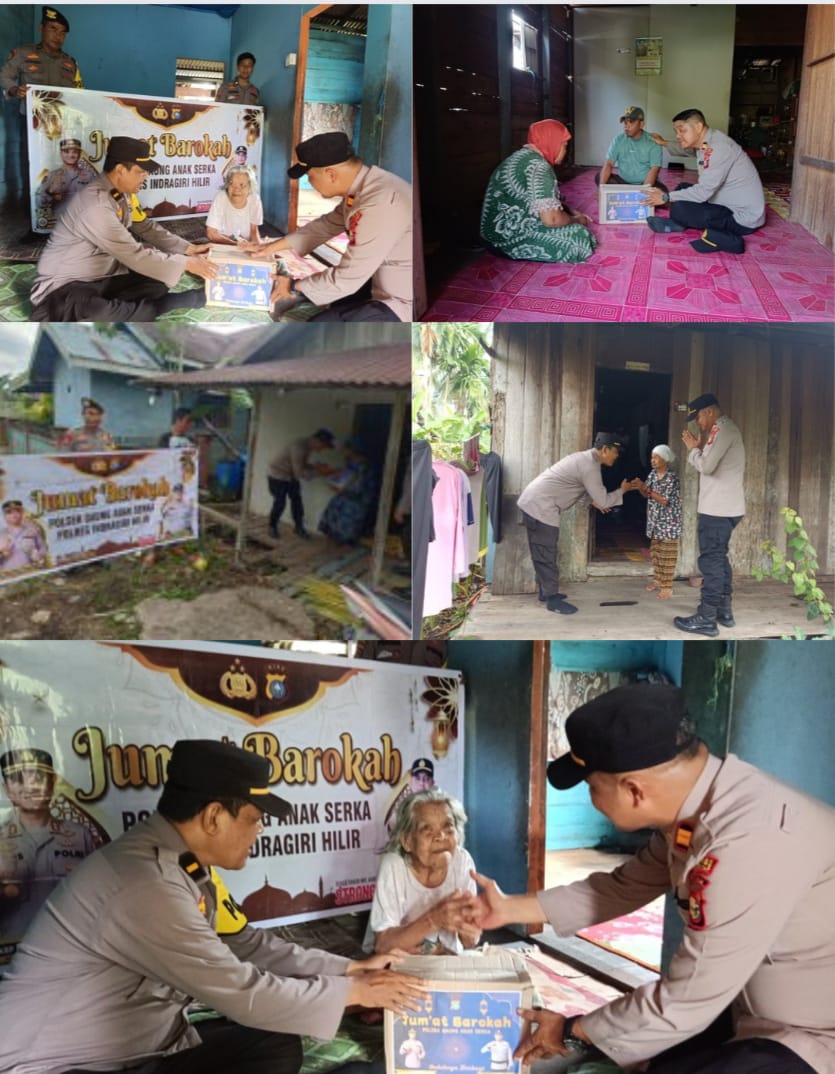 Jumat Berkah, Polsek Gas Bagikan Sembako Kepada Warga Kurang Mampu     