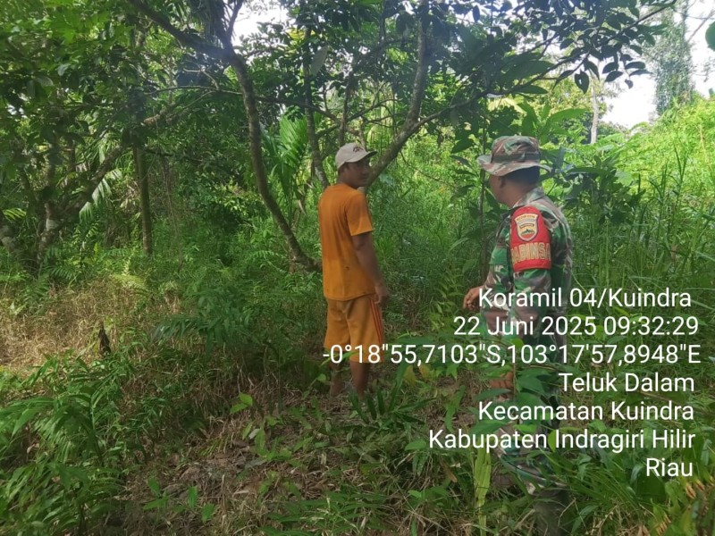 Patroli Secara Rutin Karhutla di Wilayah Koramil 04/Kuindra: Tidak Ditemukan Titik Api dan Asap