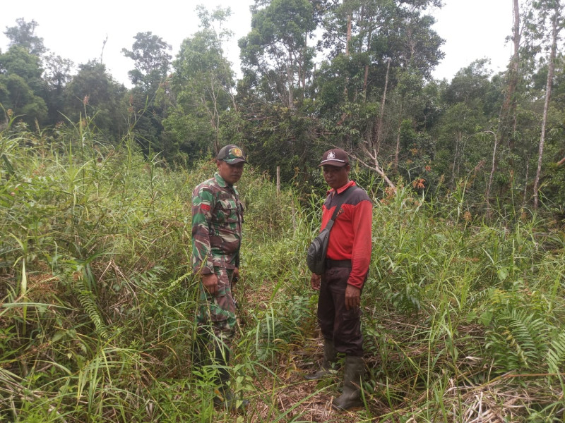 Babinsa Koramil 05/Gas Kodim 0314/Inhil Pratu Sandi Wahyudi Terus Lakukan Patroli Mitigasi Dengan Warga Setempat