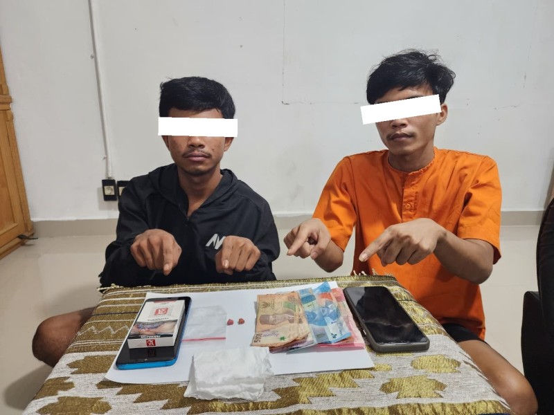 Terlibat Kasus Sabu dan Ekstasi, Polsek Mandau Tangkap Dua Pemuda