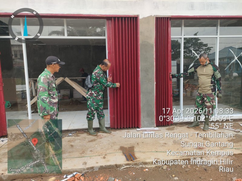 Babinsa Desa Sungai Gantang Dampingi Pengecekan Kesiapan KDKMP