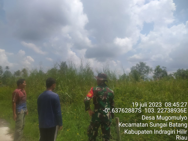 Babinsa Koramil 07/Reteh Pastikan Lahan dan Hutan Tidak Terjadi Kebakaran