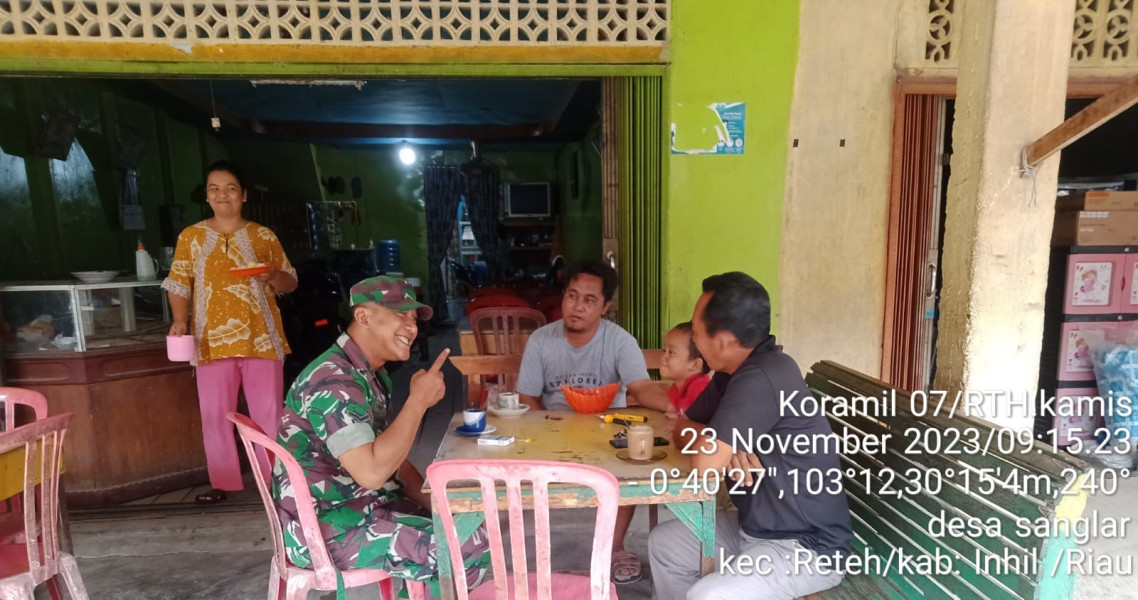 Koramil 07/Reteh Ingatkan Warga Untuk Tidak Dibenarkan Membuka Lahan Dengan Cara di Bakar