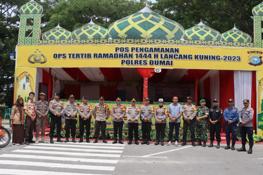 Kapolres Dumai Bersama Jajaran Lakukan Peninjauan dan Pengecekan Pos Pengamanan