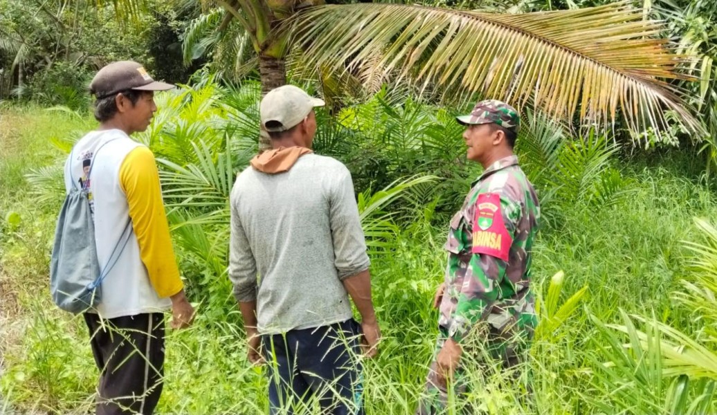 Babinsa Koramil 07/Reteh Antisipasi Karhutla Melalui Patroli Tapal Batas Secara Rutin