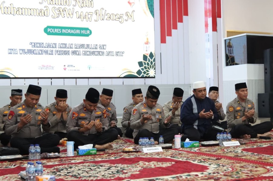 Polres Indragiri Hilir Gelar Peringatan Maulid Nabi Muhammad SAW 1447 H/2025 M