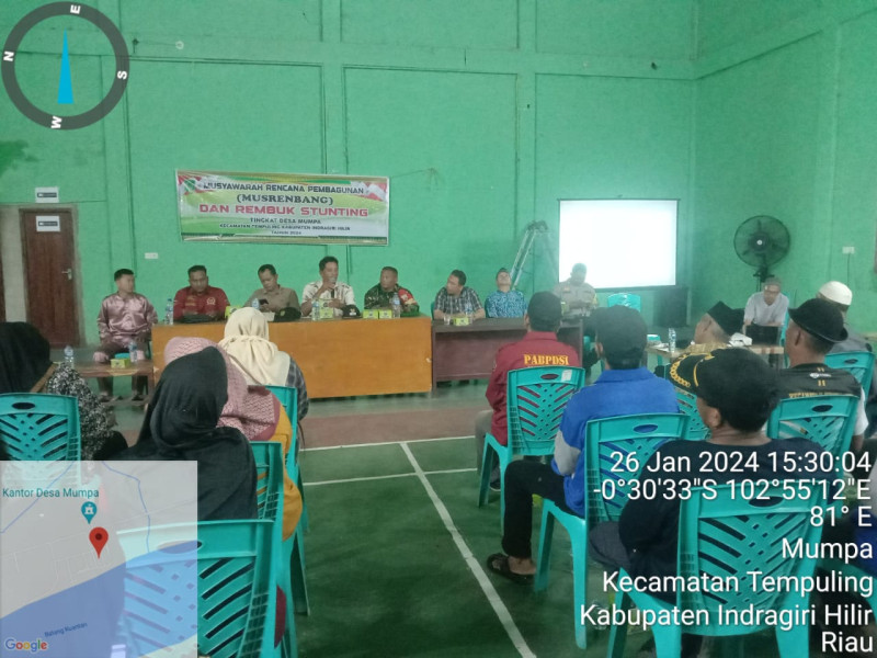 Babinsa 03/Tpl Hadiri Musrenbang dalam Rangka Rencana Kerja Pemerintah Desa Mumpa