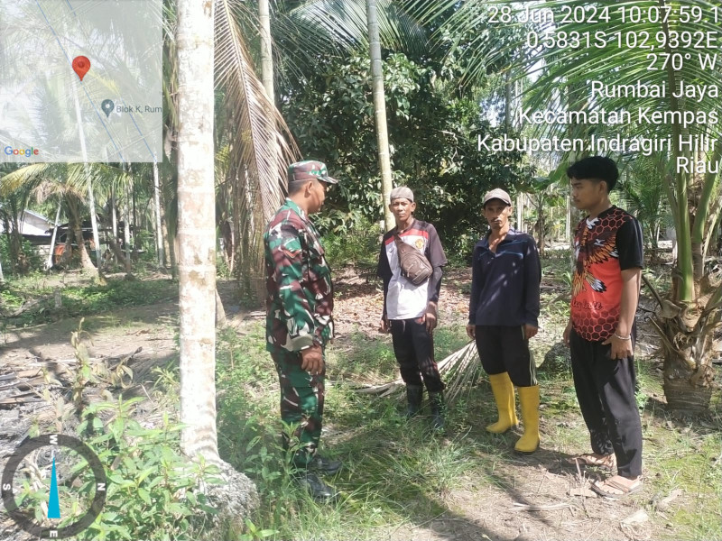 Patroli Karlahut Menjadi Prioritas Babinsa 03/Tpl Ingatkan Warga Tidak Membakar Lahan