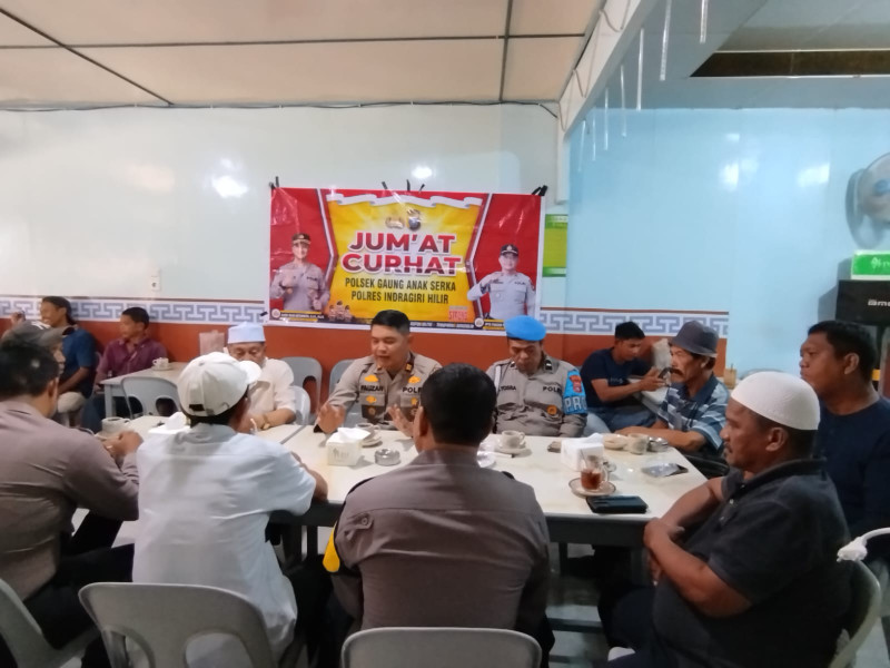 Jum'at curhat, Kapolsek Gas Ajak Masyarakat Wujudkan Pilkada yang Aman dan Damai