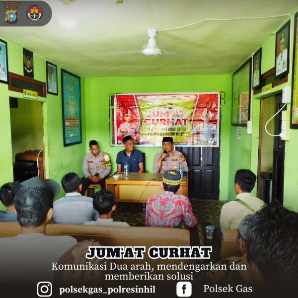 Iptu.Fauzan Laksanakan Jum'at Curhat, Di Desa Harapan Makmur, Kecamatan Gaung Anak Serka, Ini Harapannya
