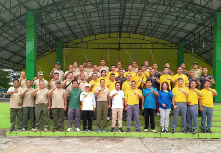 Kodim 0302/Inhu Bersama Forkopimda Gelar Olahraga Untuk Memupuk Sinergitas