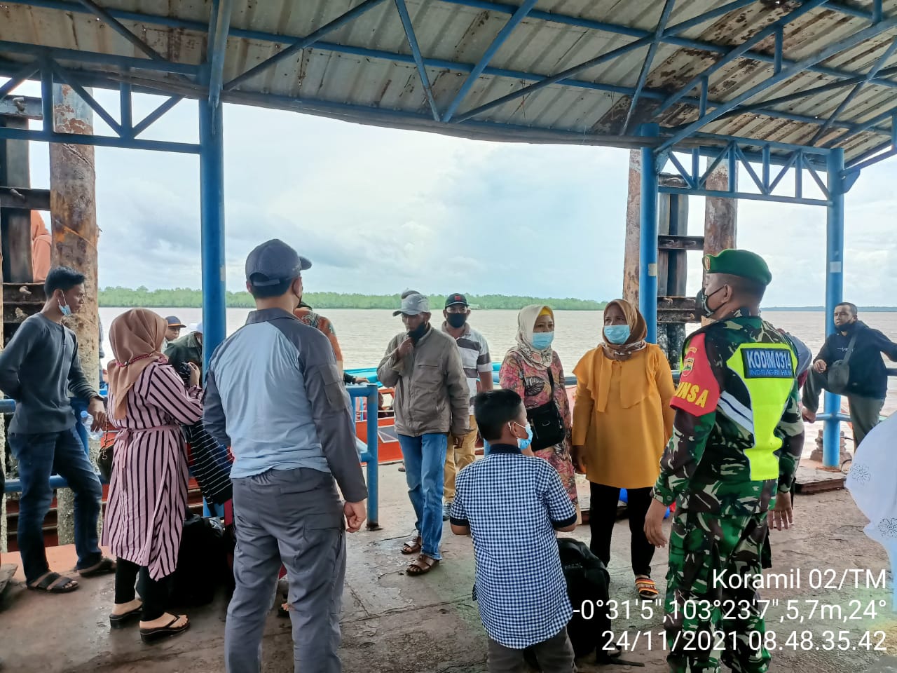 Penegakan Protkes di Pelanuhan Masih Jadi Prioritas Koramil 02/Tanah Merah