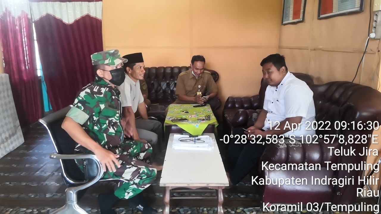 Pererat Sinergitas Babinsa 03/Tempuling Komsos ke Perangkat Desa