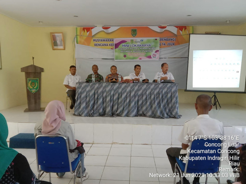 Kegiatan Mini Lokakarya Pendamping dan Pemantauan Keluarga Resiko Stunting Bersama Danramil 04/Kuindra