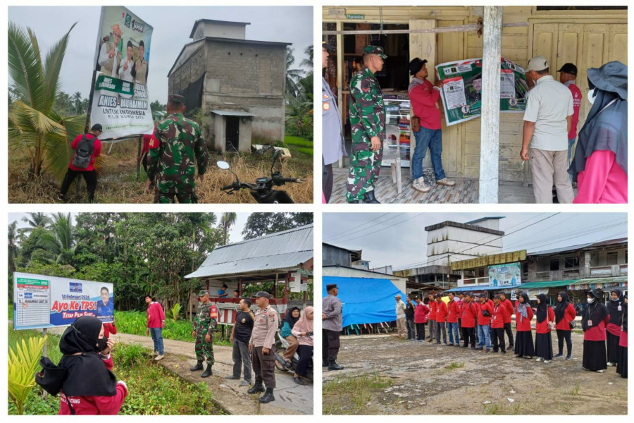 Babinsa Koramil 07/Reteh Bersama Jajarannya Laksanakan Penurunan APK di Kecamatan Sungai Batang