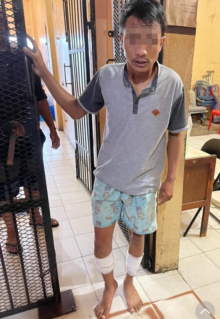 Pelaku Penjambret HP Milik Anak Pejabat Tinggi di Riau Diringkus, Kedua Kaki di Dor 