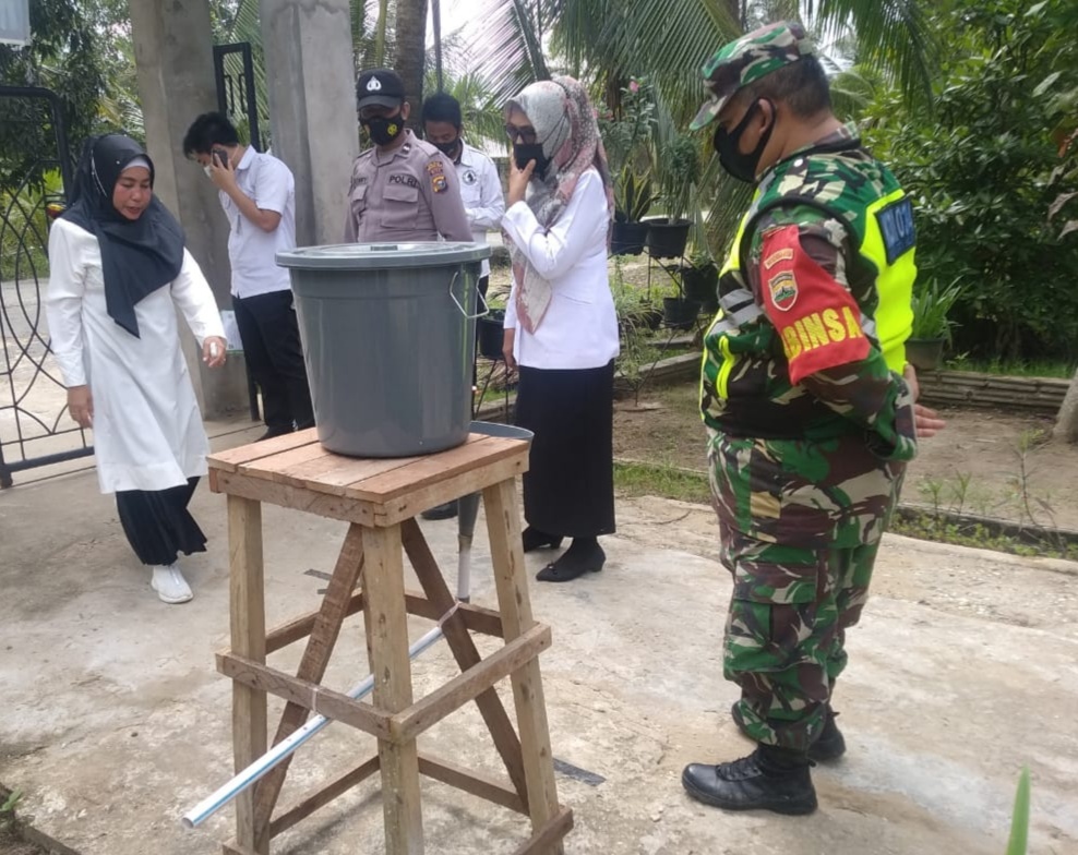 Koramil 04/Kuindra Ikuti Simulasi Pembelajaran Tatap Muka Tahun Pelajaran 2020/2021