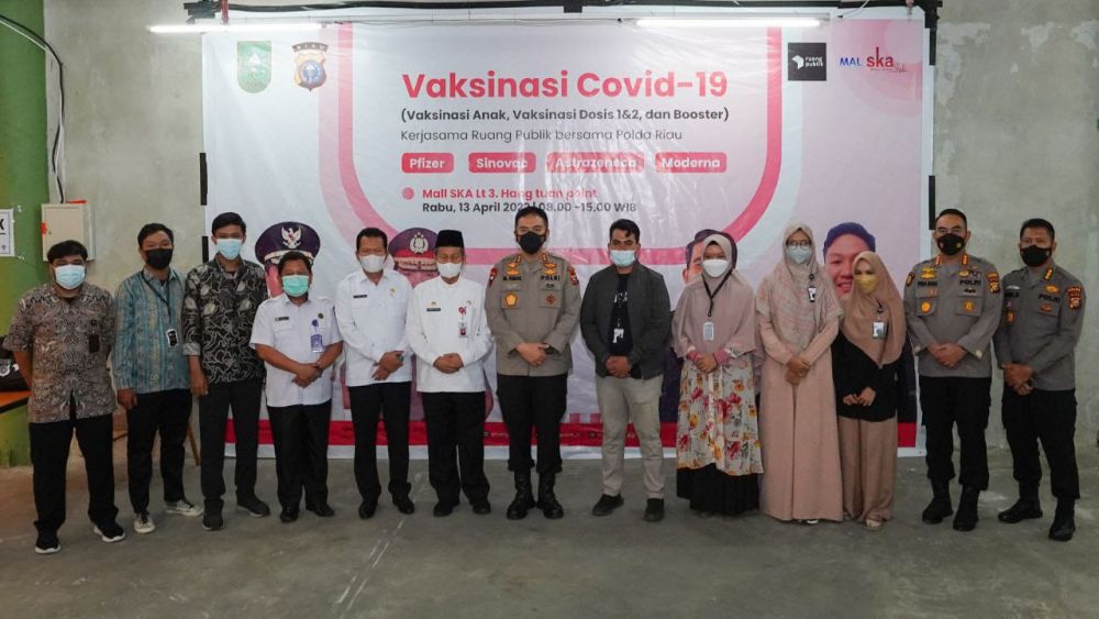 Pemprov Riau dan Polda Riau Kerjasama dengan Ruang Publik Siapkan Seribu Vaksin