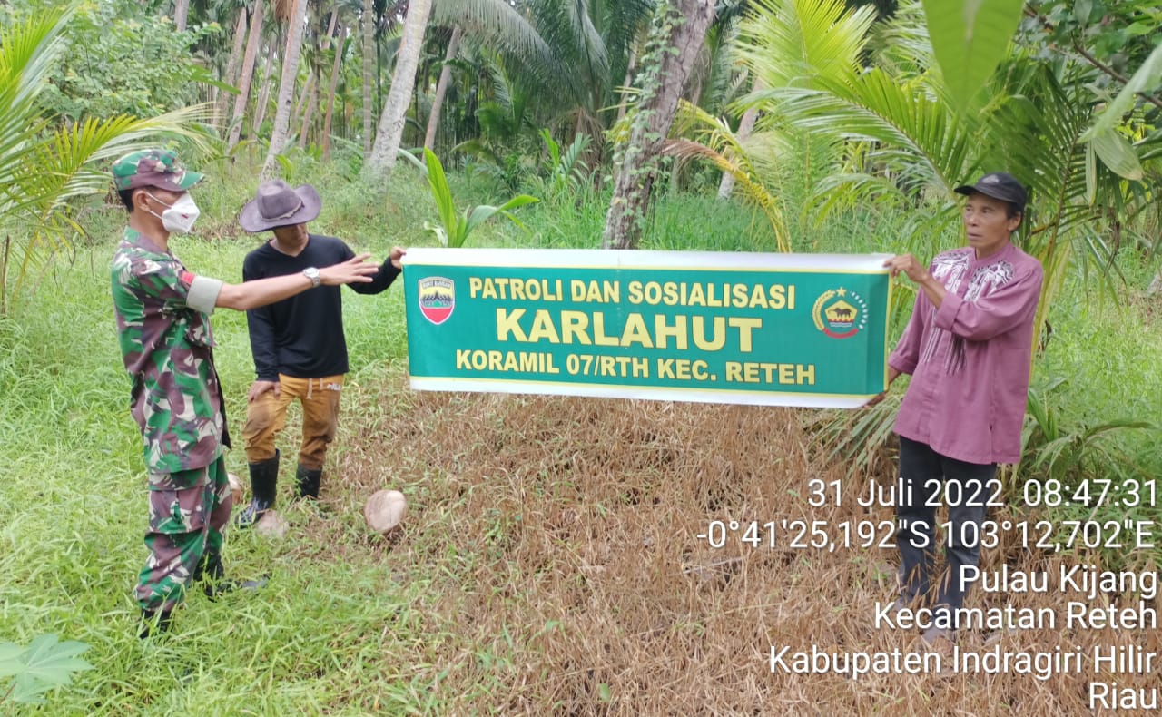 Pelaksanaan Patroli Rutin Terhadap Karlahut Oleh Praka Bobi Ariyanto