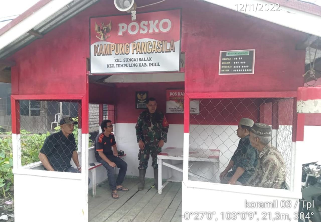 Serka Faisal Babinsa 03/Tempuling Sambangi Tomas Kampung Pancasila