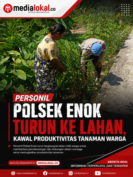 Sinergi Polsek dan Warga Enok Wujudkan Lahan Produktif di Perkarangan Rumah