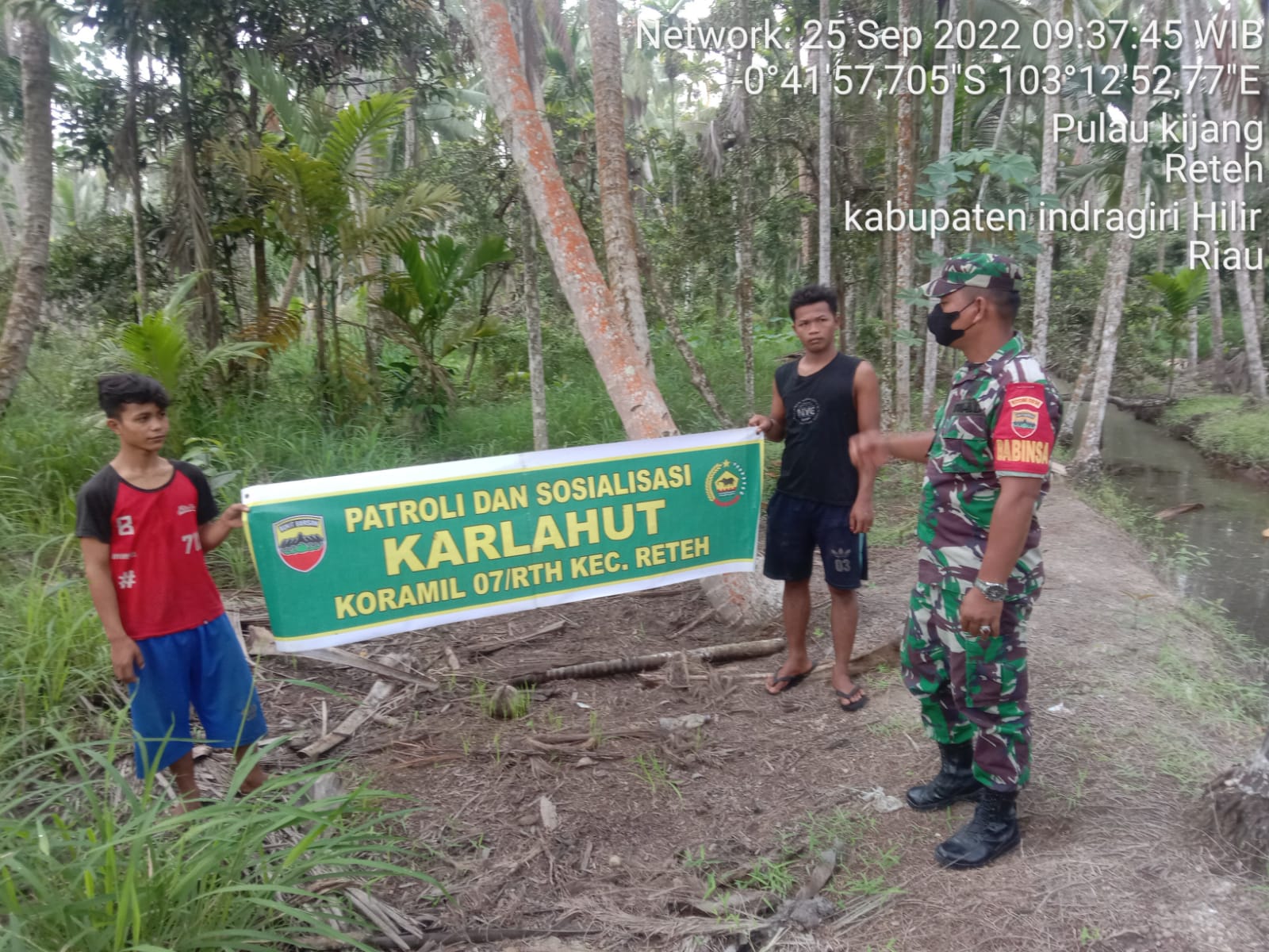 Babinsa Koramil 07/Reteh Cegah Lahan Dan Hutan di Wilayah Binaan