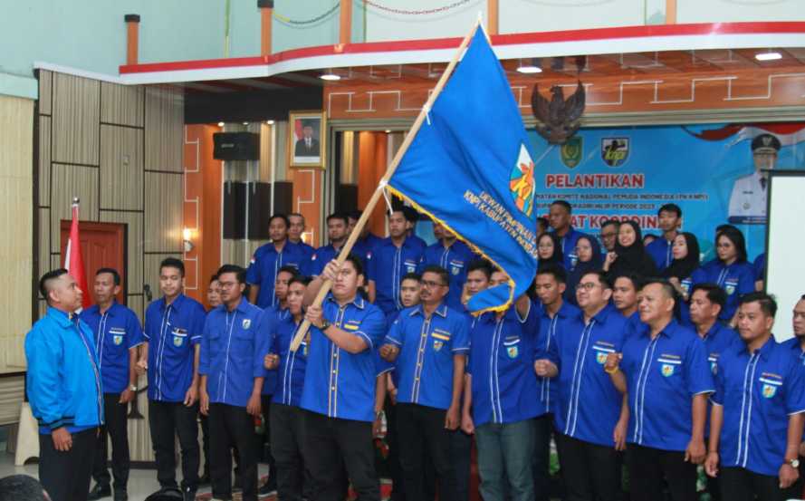 Massa membludak, 20 Kecamatan Pengurus Kecamatan KNPI Se-INHIL Resmi Mahmudin Lantik