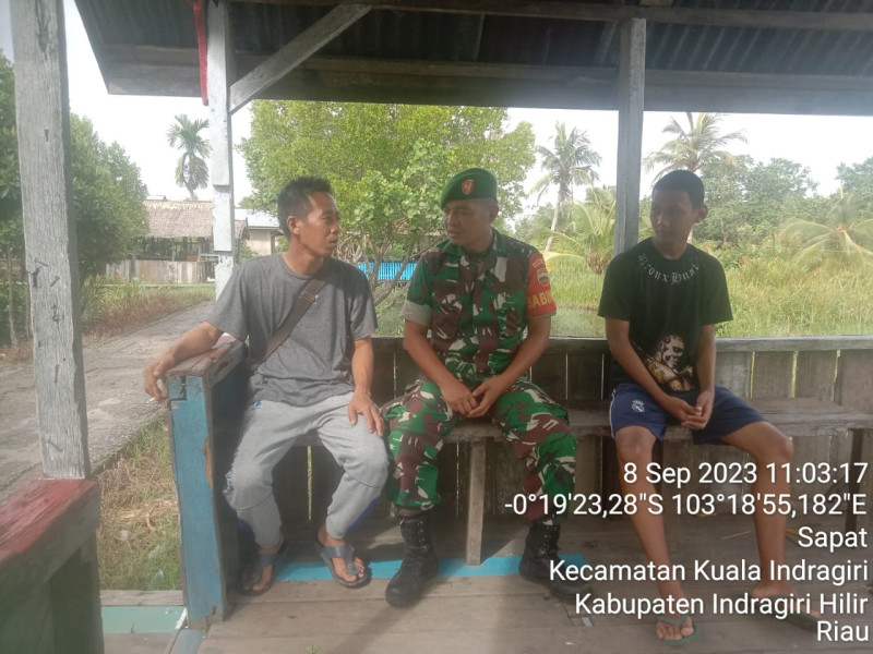 Babinsa Koramil 04/Kuindra Berikan Pemahaman Agar Dapat Memantapkan dan Menyadarkan Terkait Nilai-nilai Pancasila