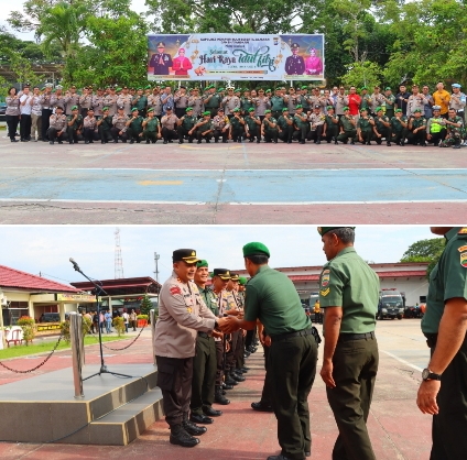 Sinergitas TNI-Polri, Polres dan Kodim di Inhu Laksanakan Halal Bihalal