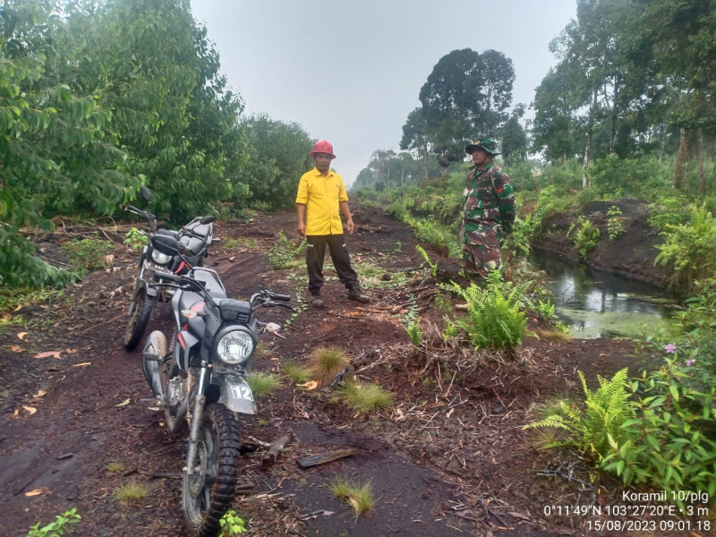 Pencegahan Karlahut Terus Dilakukan Babinsa Koramil 10/Pelangiran