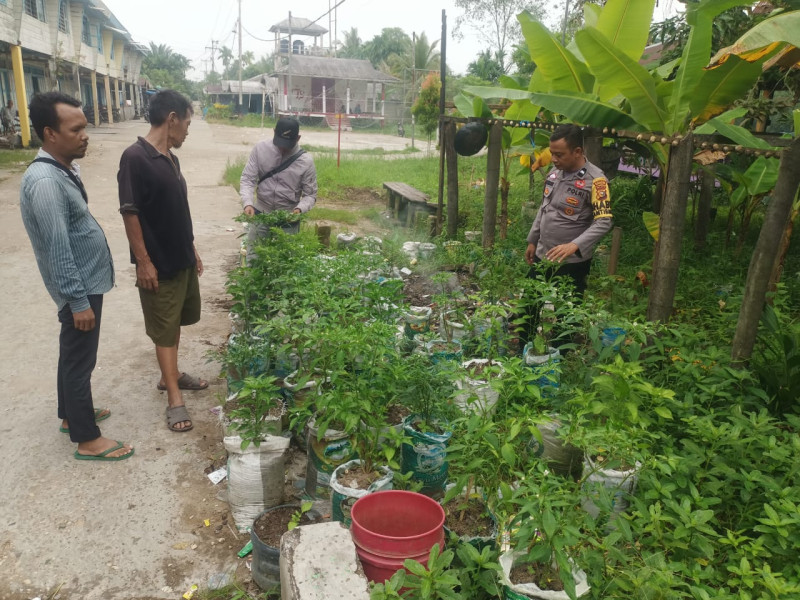 Bhabinkamtibmas Dukung Program Ketahanan Pangan di Desa Binaan